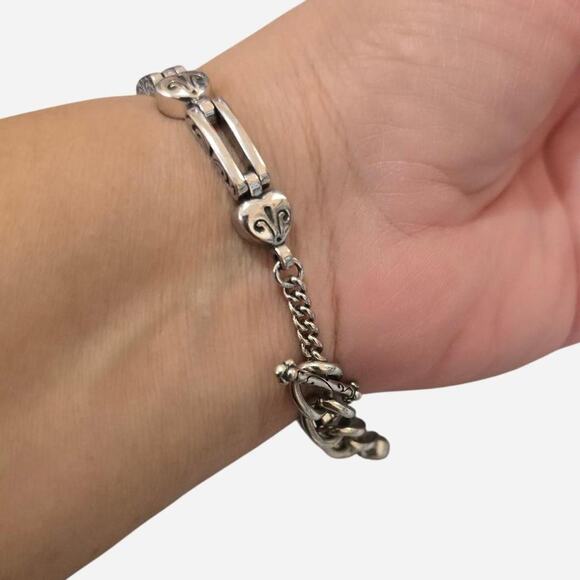 Retired Brighton Pompeii silver toggle bracelet watch, dainty, stylish, works! main image 6